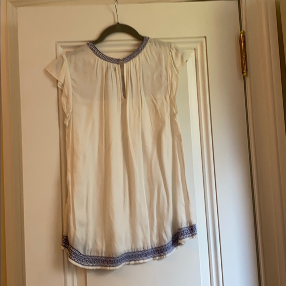 Joie embroidered flutter sleeve top - Picture 3 of 7